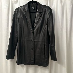 90s Style Leather Blazer